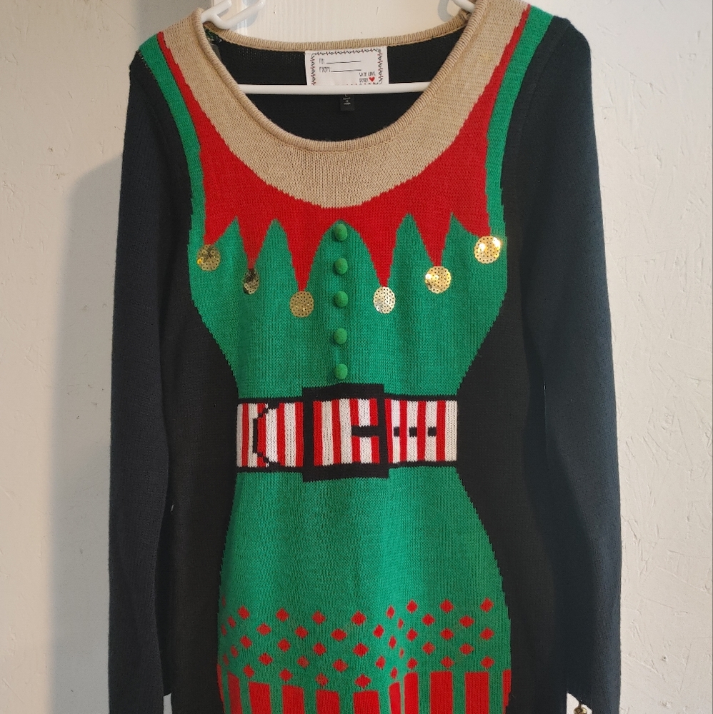 Ladies Christmas Sweater Dress